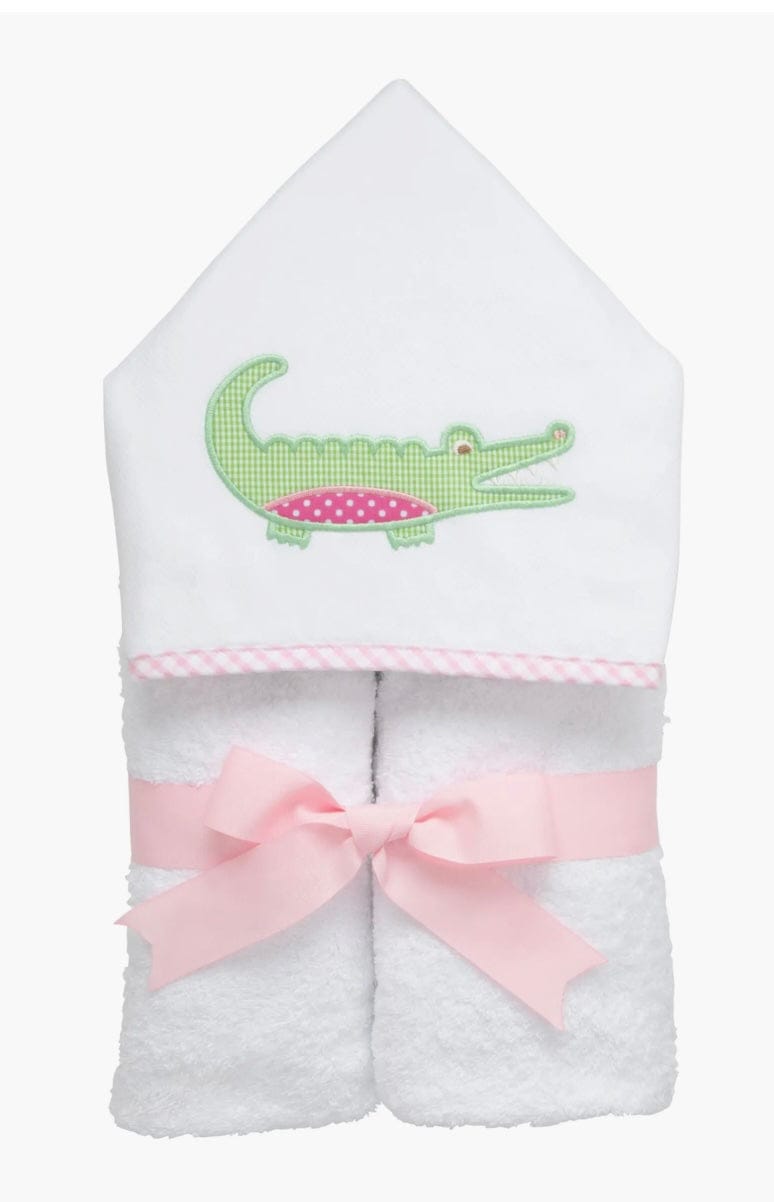 3 Marthas Alligator Everykid Towel, Pink