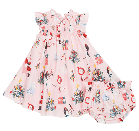 Ali & Friends Baby Girls Stevie Dress Set - Holiday Spirit