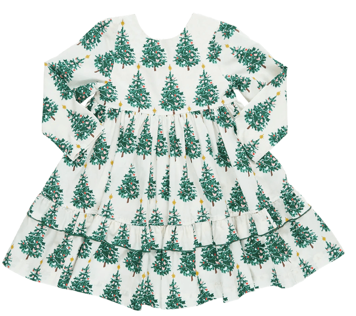 Ali & Friends Girls Spencer Dress - Festive Forest