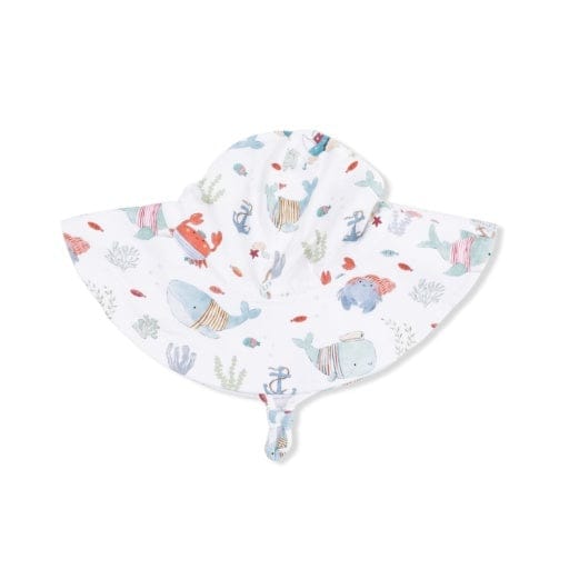 ANGEL DEAR Angel Dear Girls Accessories-headwear Sailor Sea Creatures - Wide Brim Sun Hat