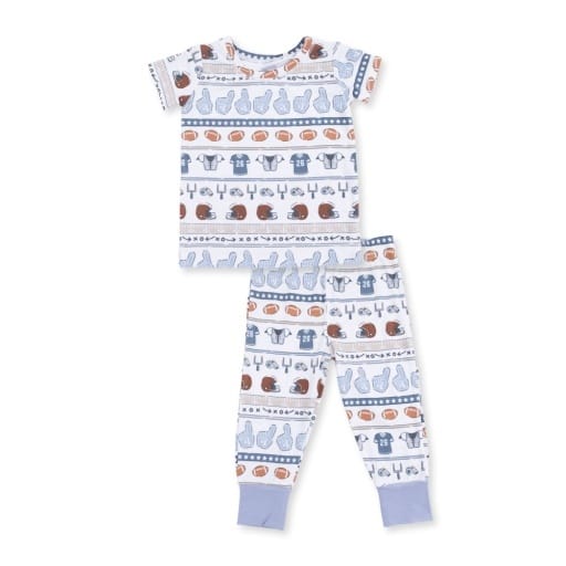 ANGEL DEAR Angel Dear Boys Boys-sleepwear Football Stripe - Short Sleeve Loungewear Set