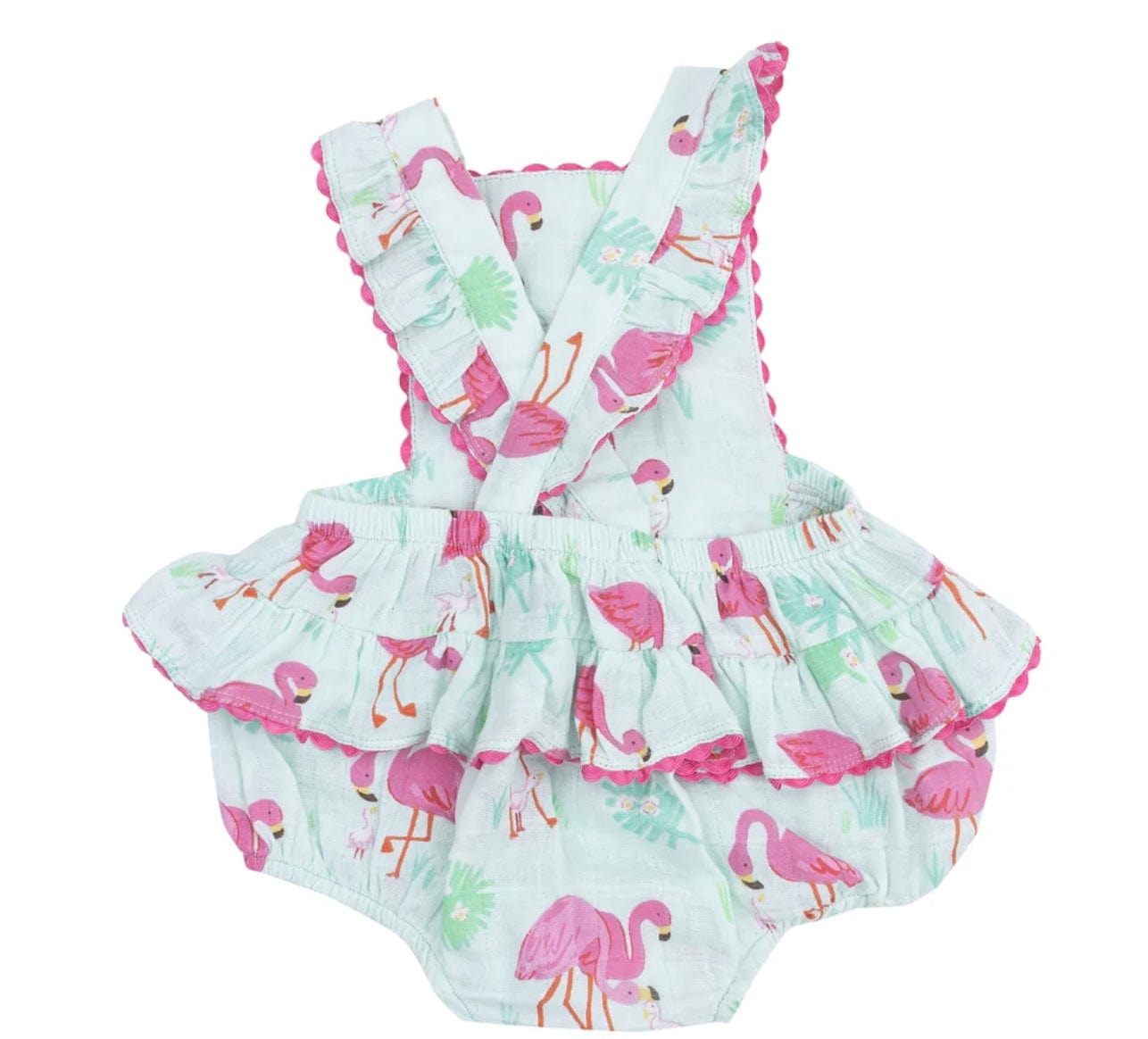 Angel Dear Flamingo Ric-Rac Ruffle Sunsuit