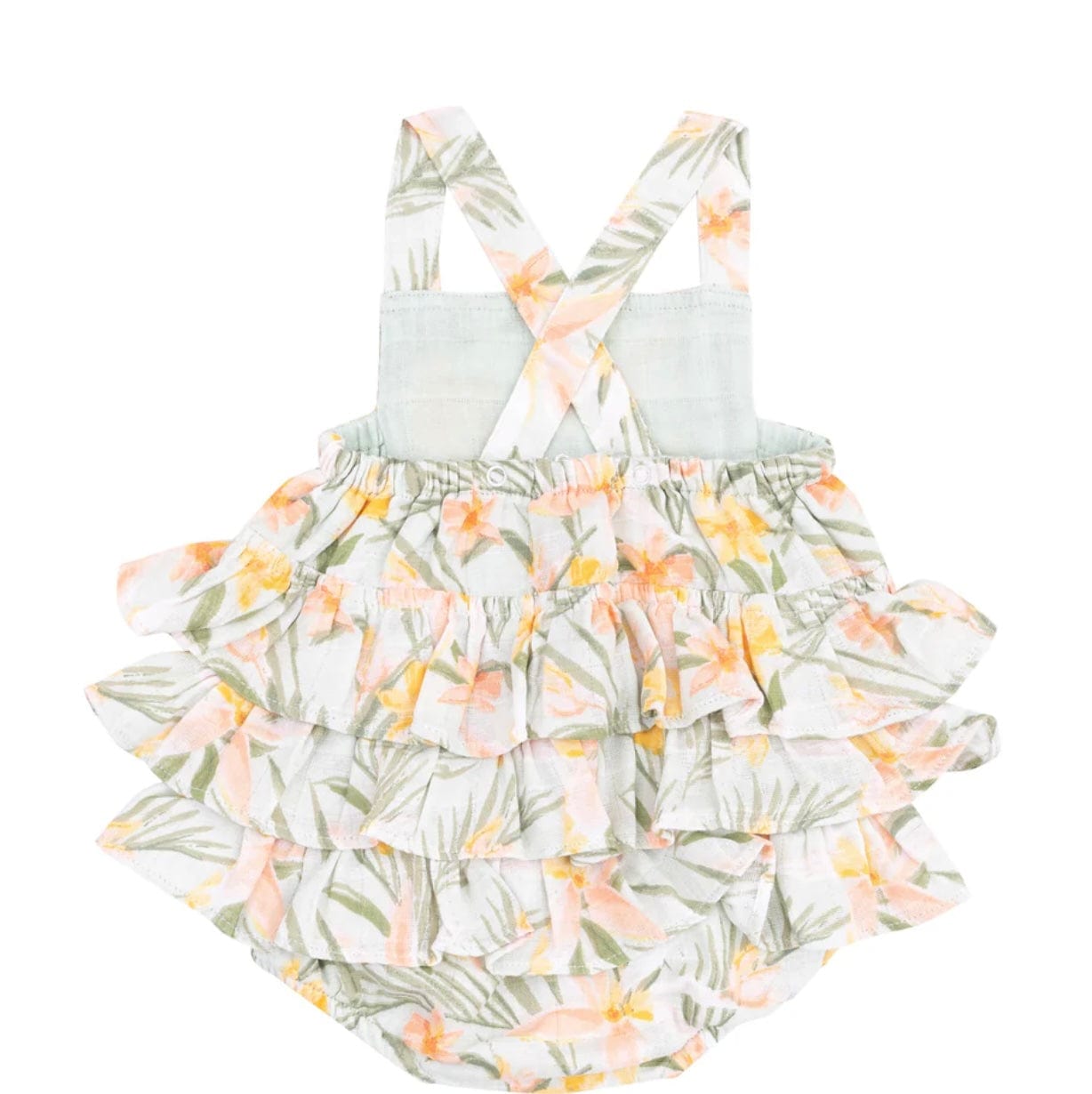 Angel Dear Island Floral Ruffle Sunsuit