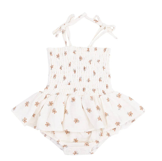 Angel Dear Smocked Bubble with Skirt - Bitty Blooms
