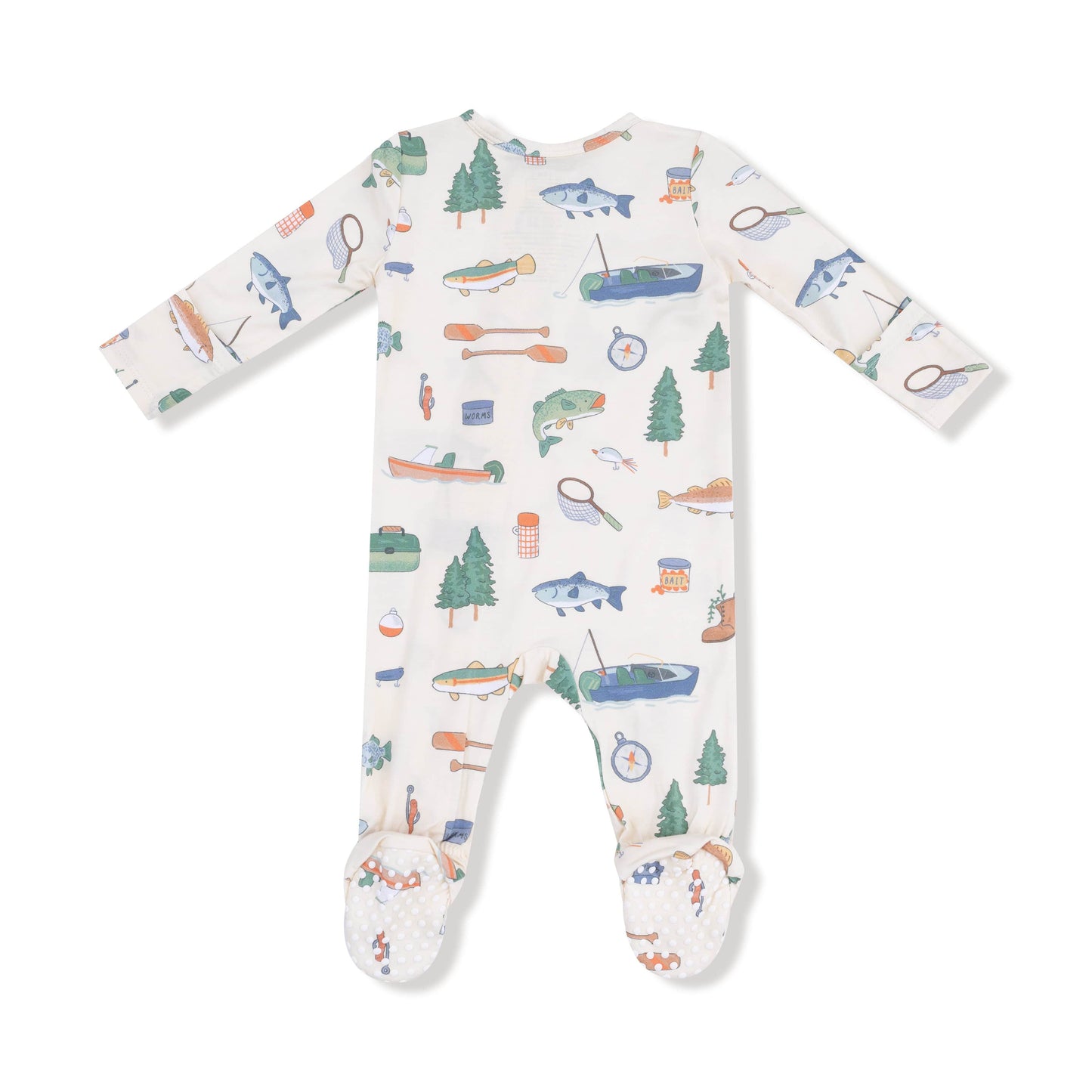 Angel Dear Angel Dear 2 Way Zipper Footie in Fishing Things