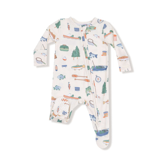 Angel Dear Angel Dear 2 Way Zipper Footie in Fishing Things