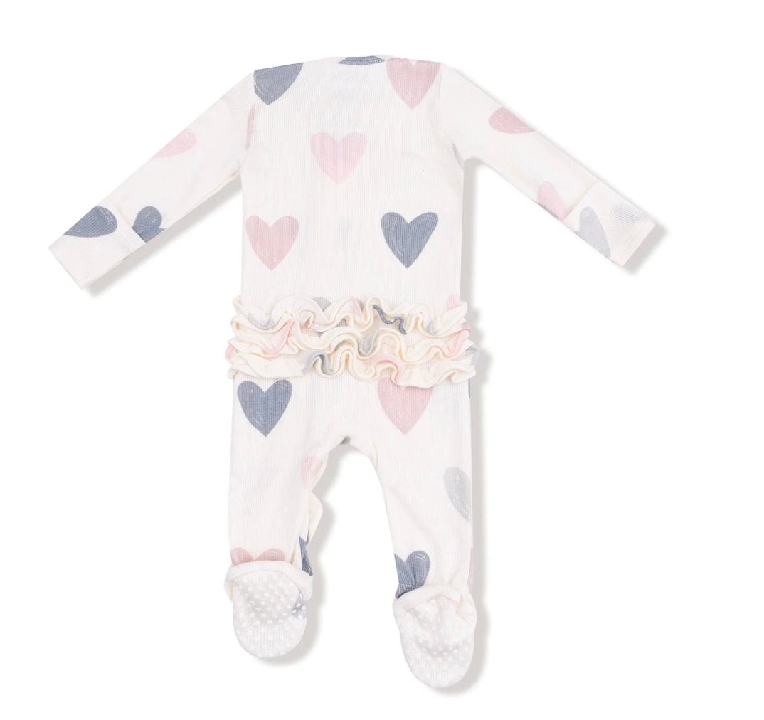 Angel Dear Heart zipper footie