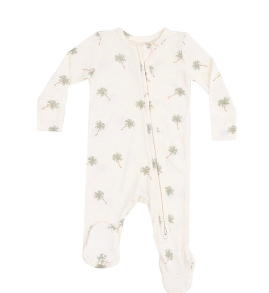 Angel Dear Zipper Footie  Palm Trees