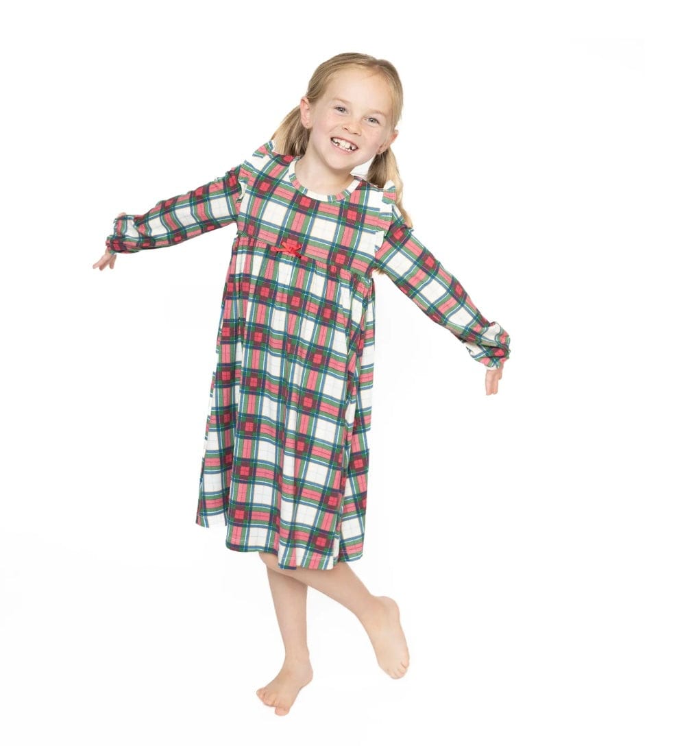 Angel Dear Holiday Plaid Loungewear Gown