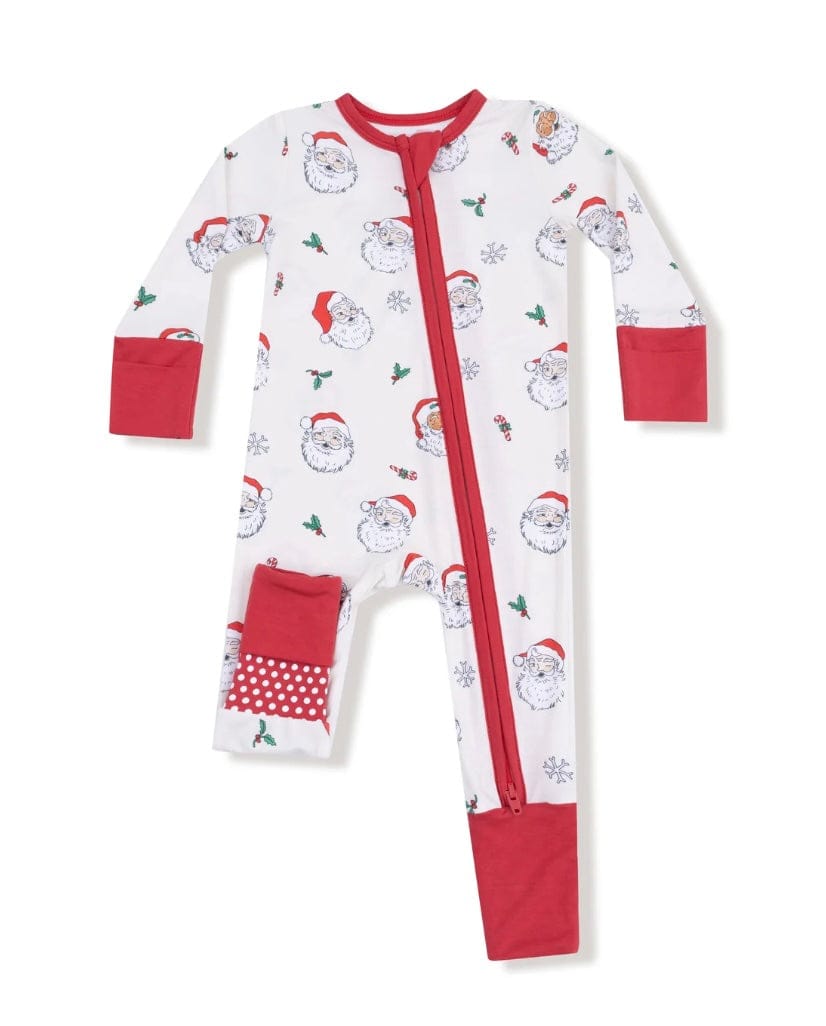 Angel Dear Vintage Santas Zipper Romper