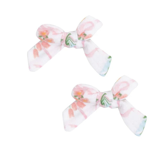 Angel Dear Ribbon Bouquets 2 Pack Hair Bow W/ Clip