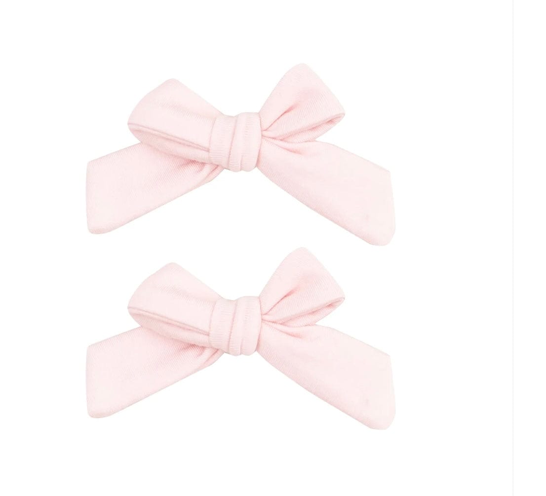 Angel Dear Solid Tickled Pink 2 Pack Hair Bow With Clip