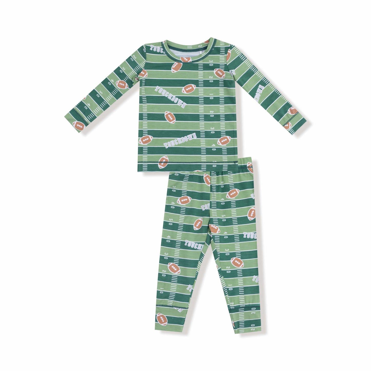 Angel Dear Angel Dear L/S Loungewear Set in Football Field- Glow in the Dark
