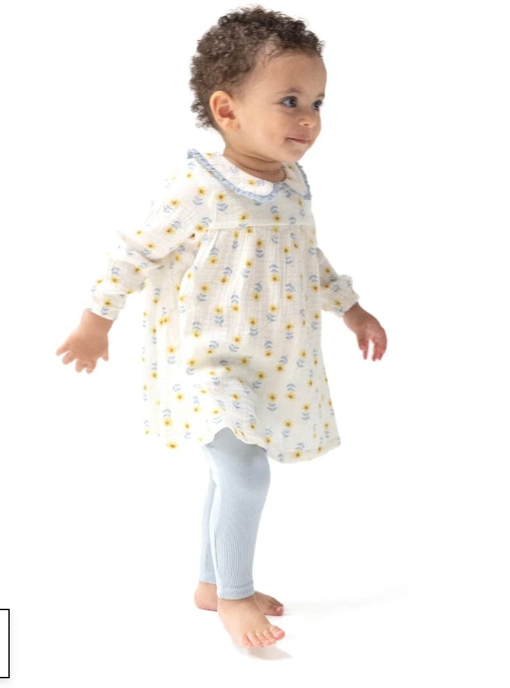 Angel Dear Western Sunflower Peter Pan Collar Dress & Leggings