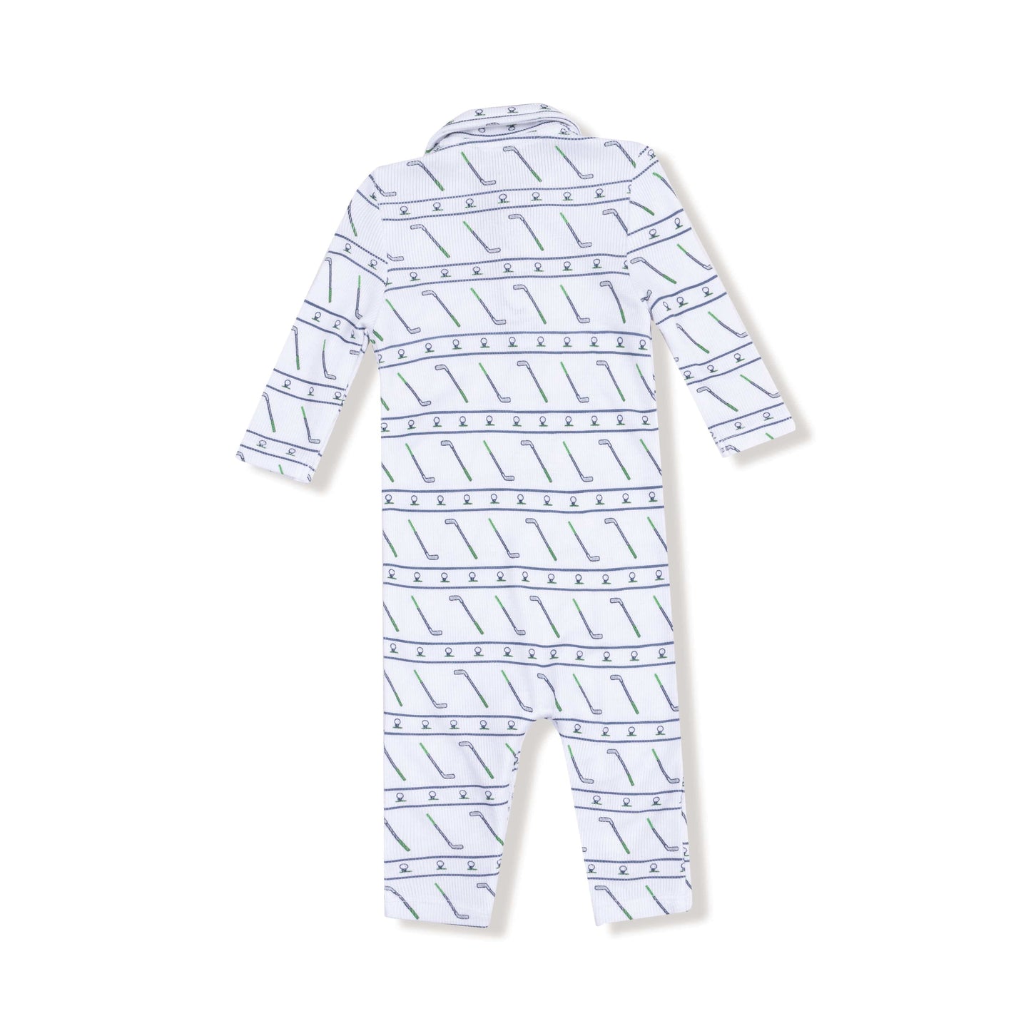 Angel Dear Angel Dear Polo Romper in Golf Club
