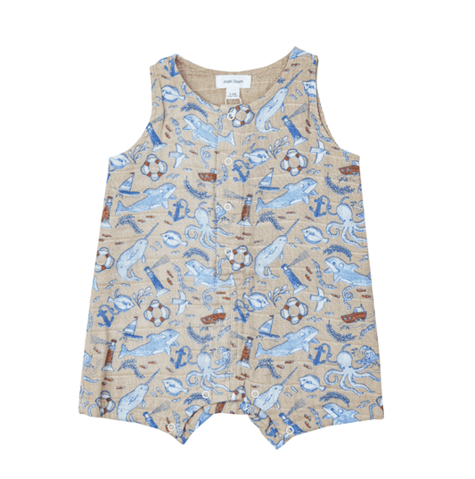 Angel Dear NAUTICAL NOTEBOOK Shortie Romper