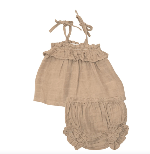 Angel Dear SS23 Angel Dear-SS23-Nougat Ruffle Top & Bloomer