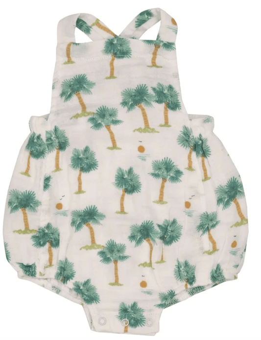 Angel Dear Angel Dear- SS23 -Palms Retro Muslin Sunsuit