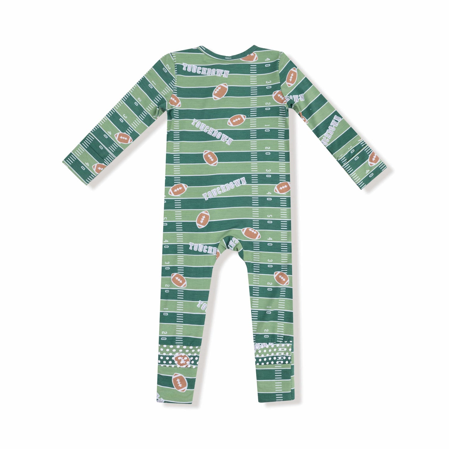 Angel Dear Angel Dear 2 Way Zipper Romper Football Field- Glow in the Dark