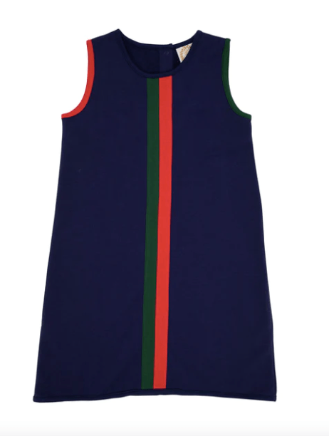 BEAUFORT BONNET BEAUFORT BONNET Annie Apron Dress Nantucket Navy, Grier Green & Richmond Red