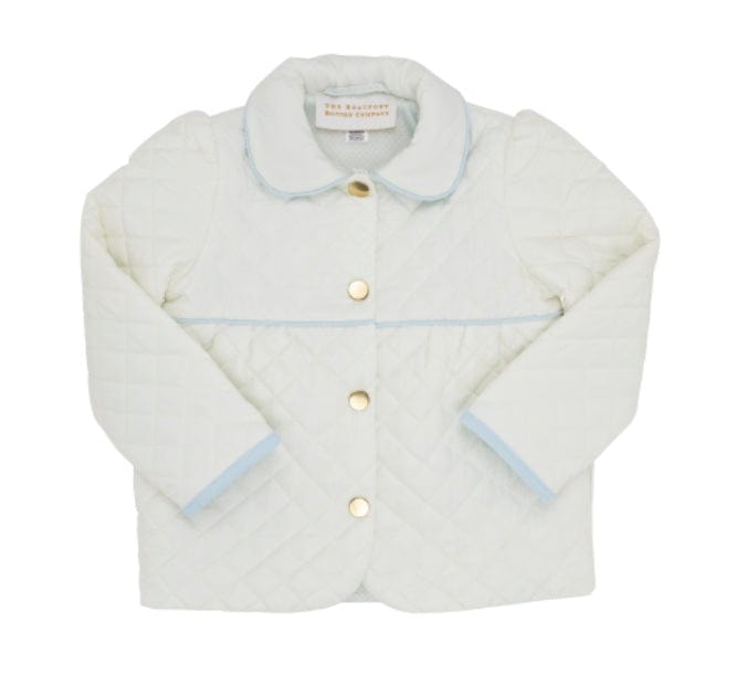 BEAUFORT BONNET Carlyle Quilted Coat Palmetto Pearl/Buckhead Blue