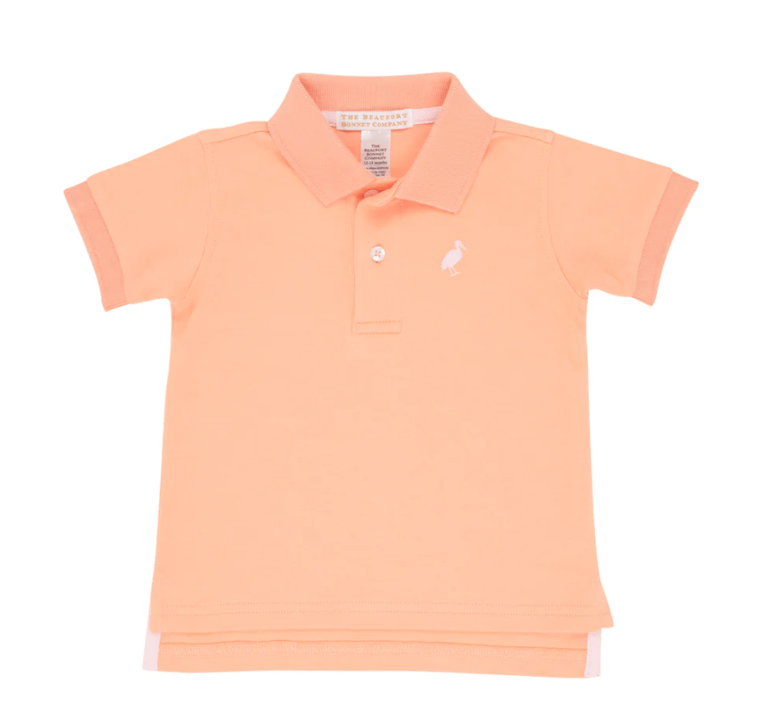 Beaufort Bonnet Company Prim and proper polo Seahorse Sherbet