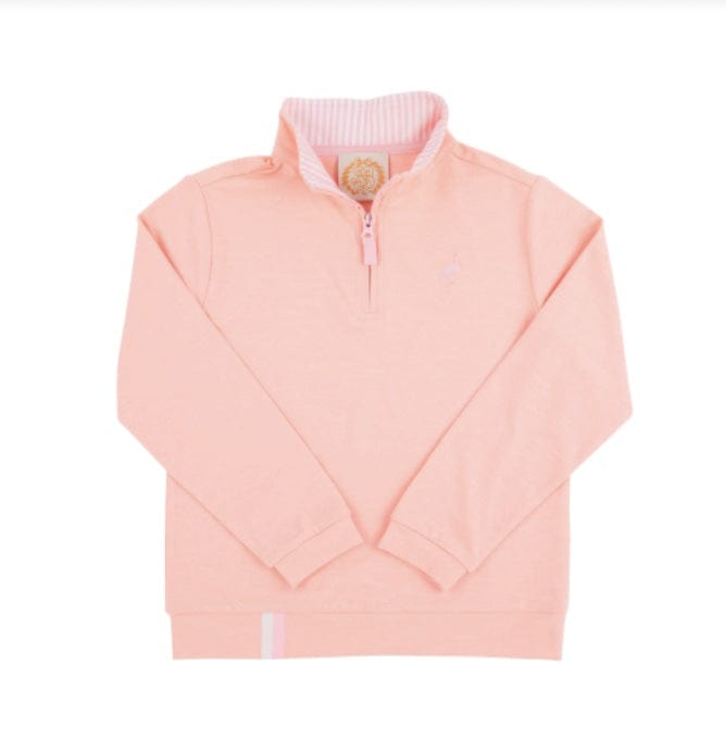 BEAUFORT BONNET Prepletic Hayward half zip Pompano Peach/Palm Beach Pink Stripe