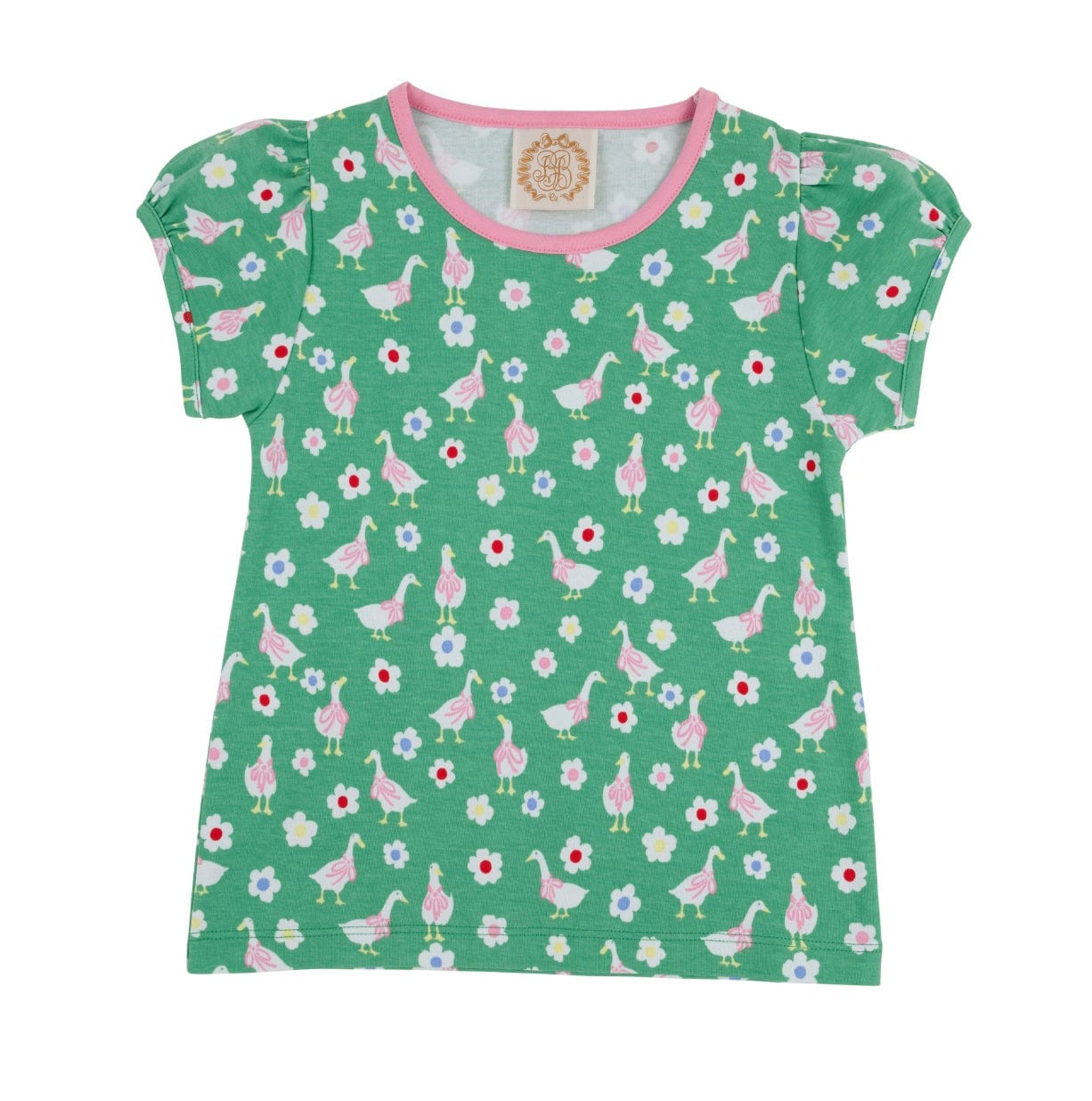 BEAUFORT BONNET Penny`s Play Shirt - Onesie Darling Ducks Hamptons Hot Pink