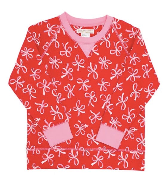BEAUFORT BONNET Cassidy Comfy Crewneck Bustling Bows with Hamptons Hot Pink