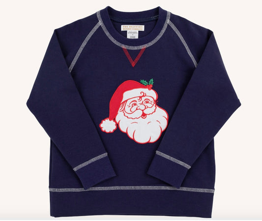 BEAUFORT BONNET Cassidy Crewneck Nantucket Navy Santa