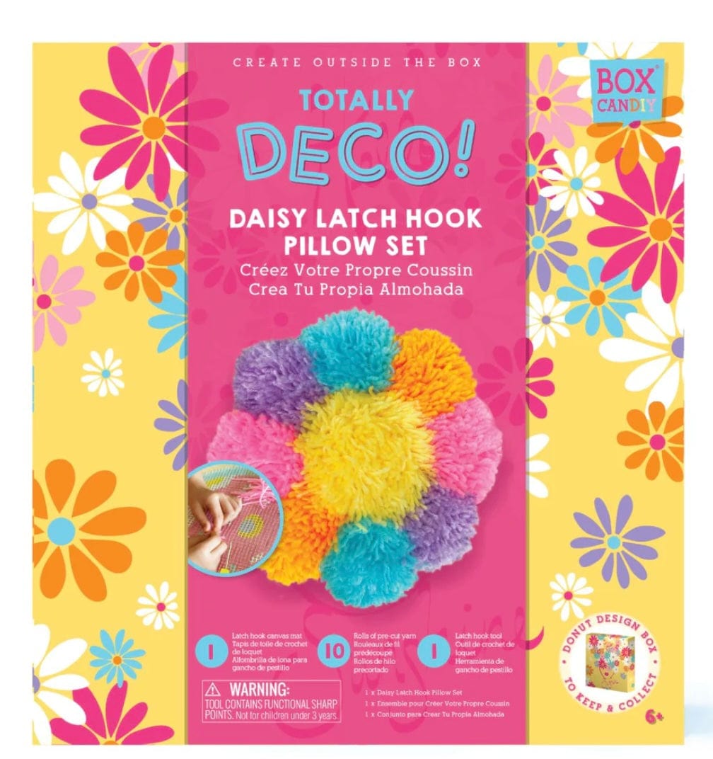 Box Candy Deco Daisy latch Hook Pillow set
