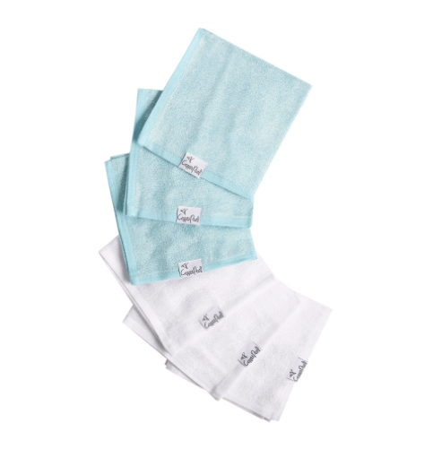Copper Pearl Blue & White Sonny Washcloths (6-pack)