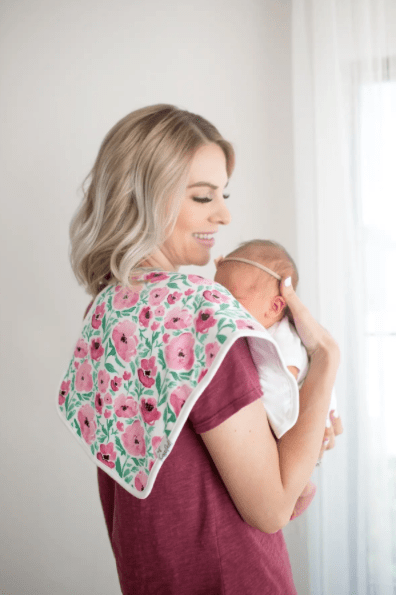 Copper Pearl Default Bloom Burp Cloth Set (3-pack)