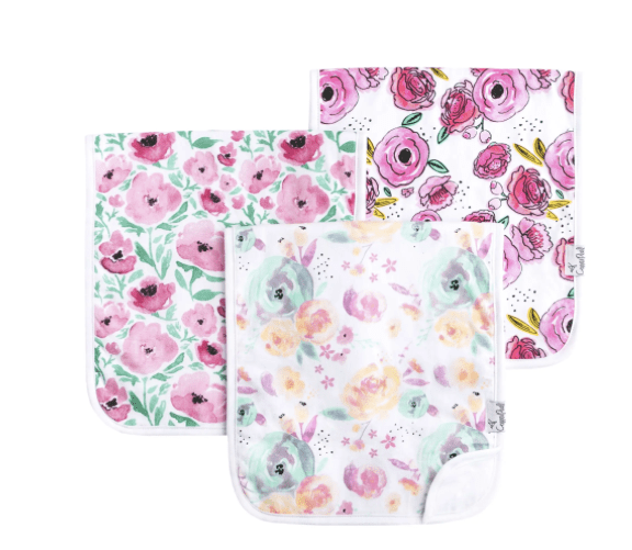 Copper Pearl Default Bloom Burp Cloth Set (3-pack)