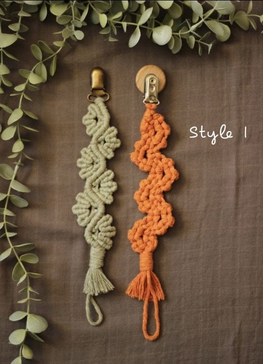 Cozy In Love Macrame Pacifier Clip