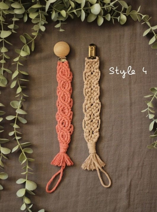 Cozy In Love Macrame Pacifier Clip
