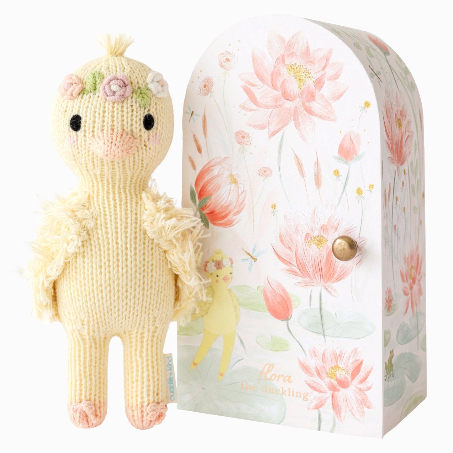 cuddle+kind Tiny Flora the duckling (mauve), gives 10 meals TINYDUCFLOMV4