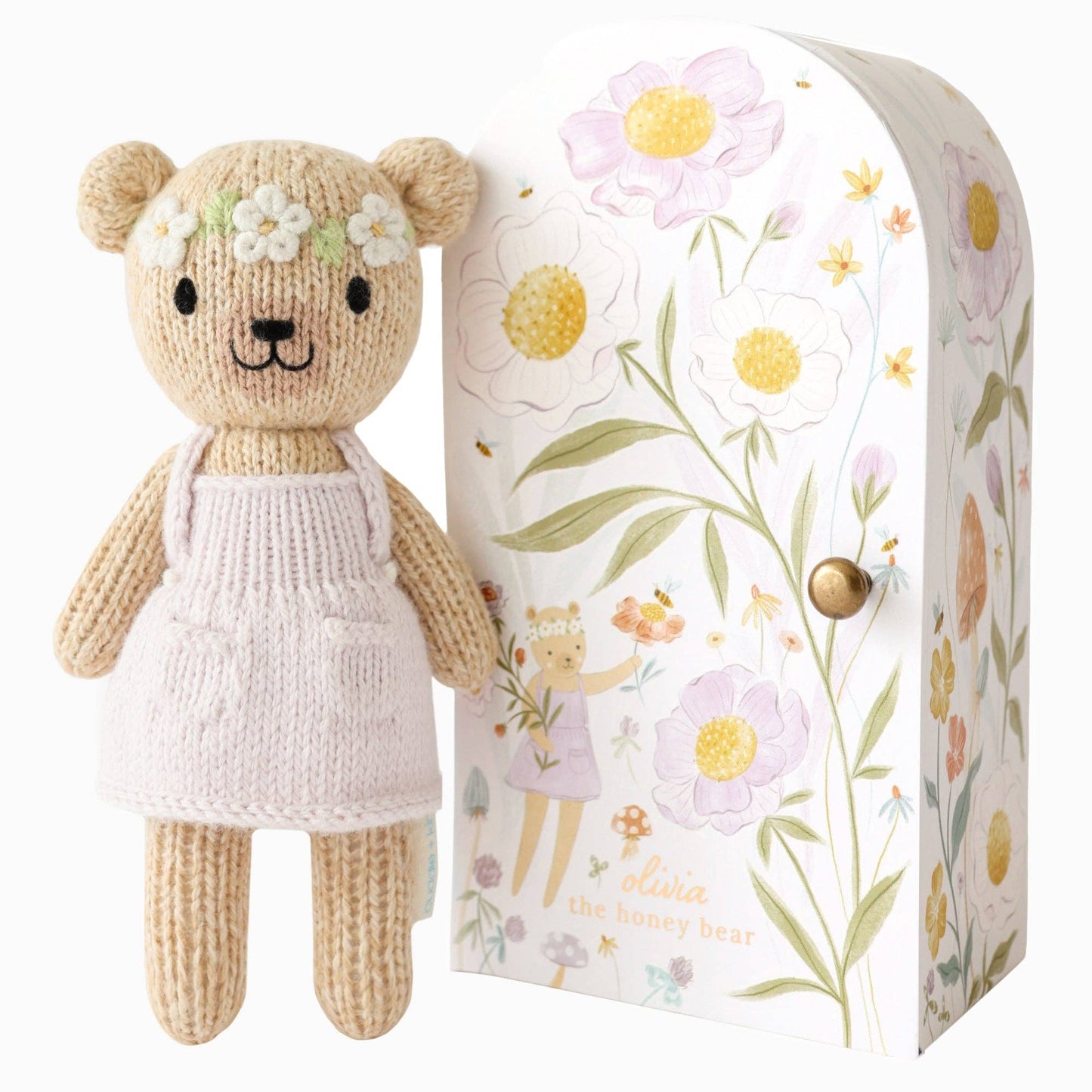 cuddle+kind Tiny Olivia the honey bear, gives 10 meals TINYHONBEROLV4