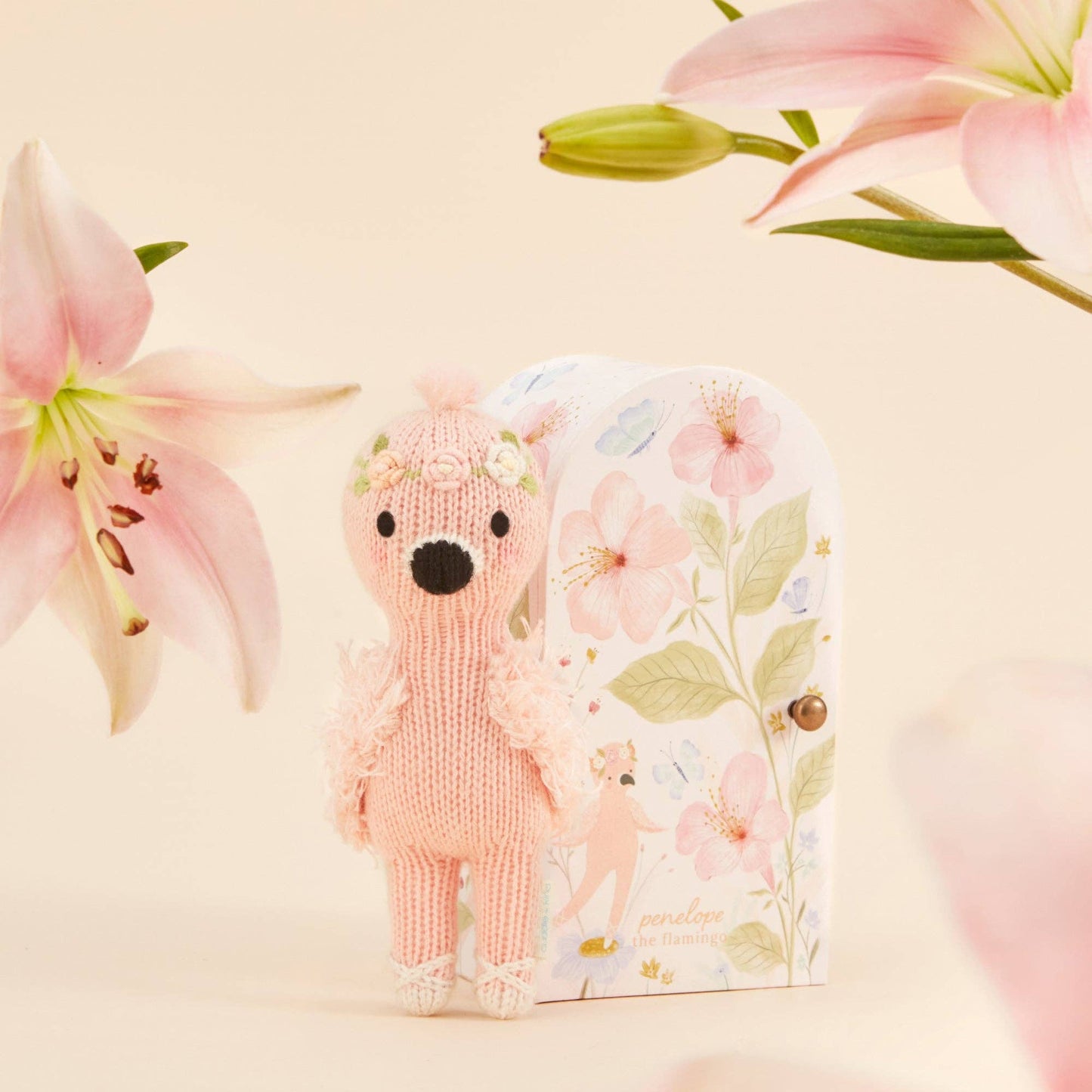 cuddle+kind Tiny Penelope the flamingo, gives 10 meals TINYFLAPEN4