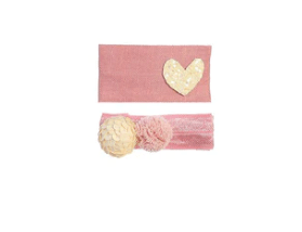 Dear Ellie Heart & Pom Pom 2 Clip Set