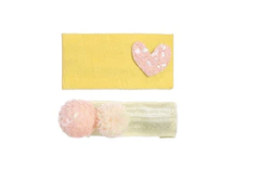 Dear Ellie Heart & Pom Pom 2 Clip Set