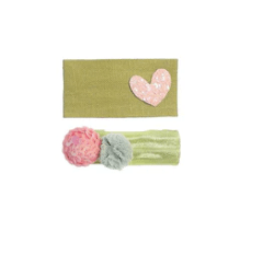 Dear Ellie Heart & Pom Pom 2 Clip Set