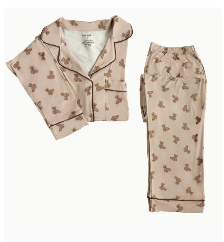 DEAR PERLI Women Teddy Tales PJ's