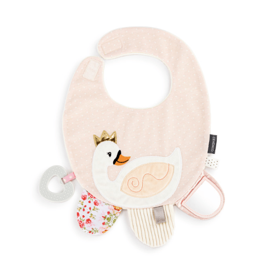 Demdaco Pink Swan Activity Bib