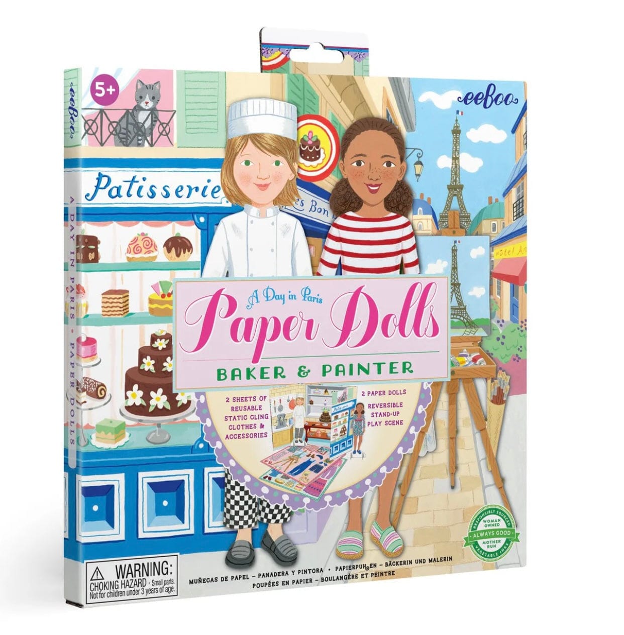eeboo A Day in Paris Paper Doll Sets
