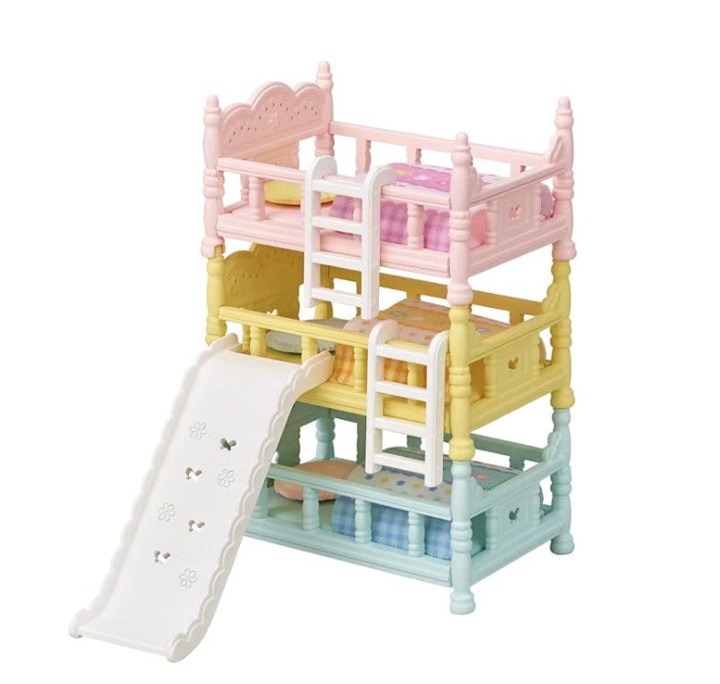 Epoch Calico Critters Triple Bunk Beds, Dollhouse Furniture Set