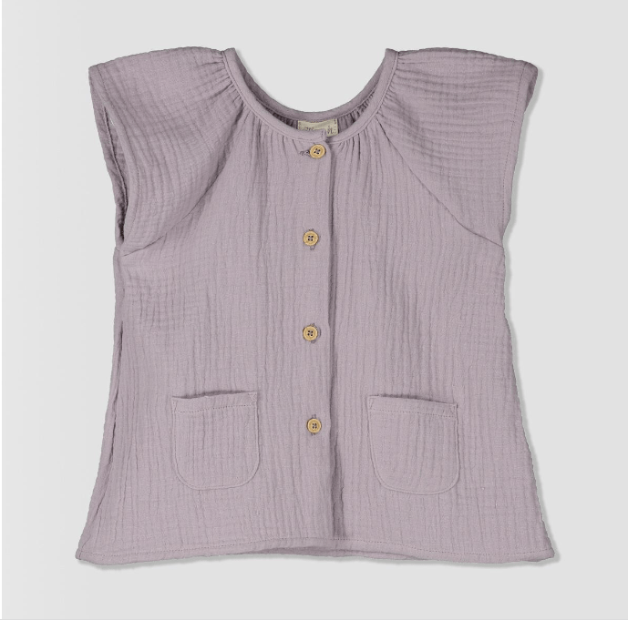 Ettie & H Lorena Gauze Lavender Blouse and bloomer