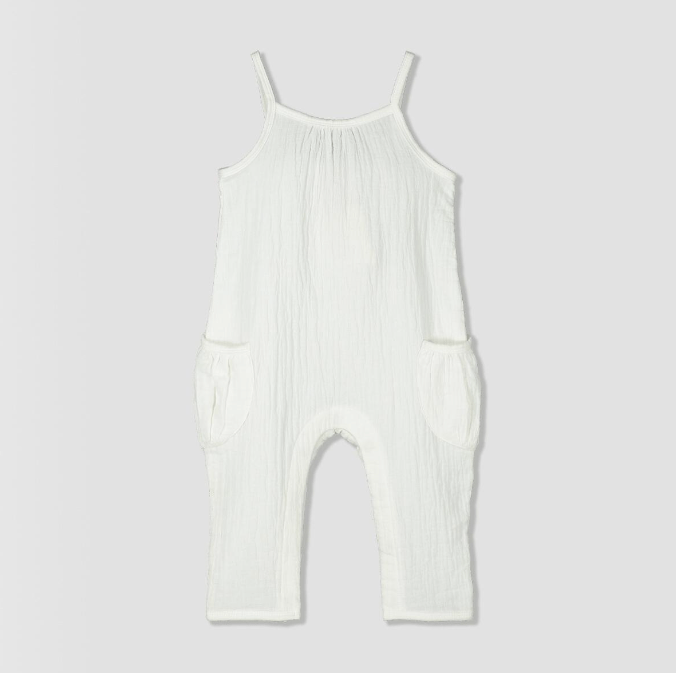 Ettie & H STEFANA WHITE GAUZE ROMPER