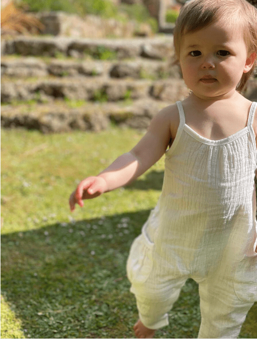 Ettie & H STEFANA WHITE GAUZE ROMPER