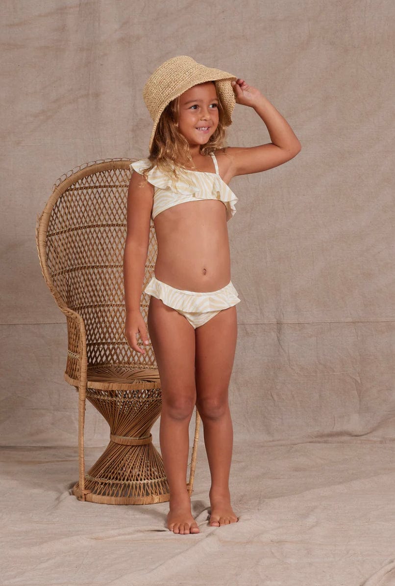 Feather 4 arrow Rylee & Cru-SS23-Skirted Bikini Two Piece- Zebra